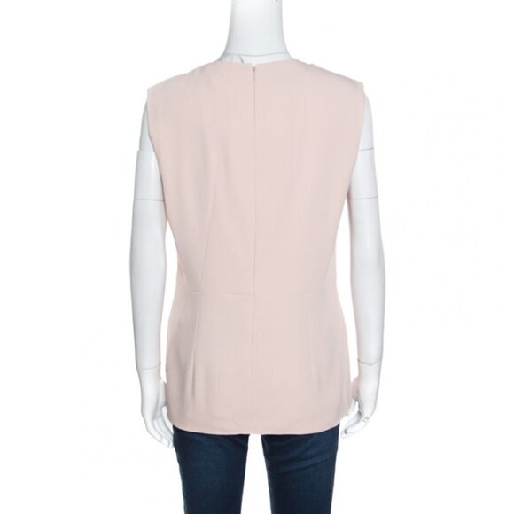 𝅺stella McCartney Blush Floral Crepe Peplum Top - Picture 4 of 12